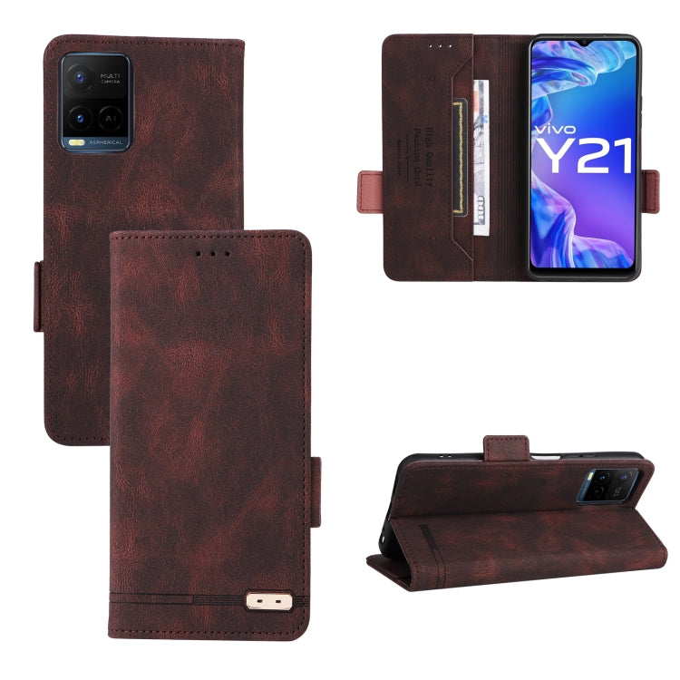 For vivo Y21 / Y33s Magnetic Clasp Leather Phone Case