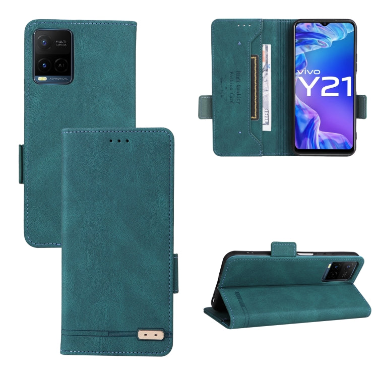 For vivo Y21 / Y33s Magnetic Clasp Leather Phone Case