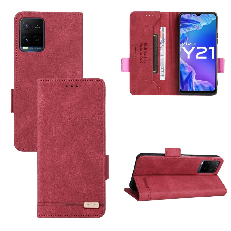 For vivo Y21 / Y33s Magnetic Clasp Leather Phone Case