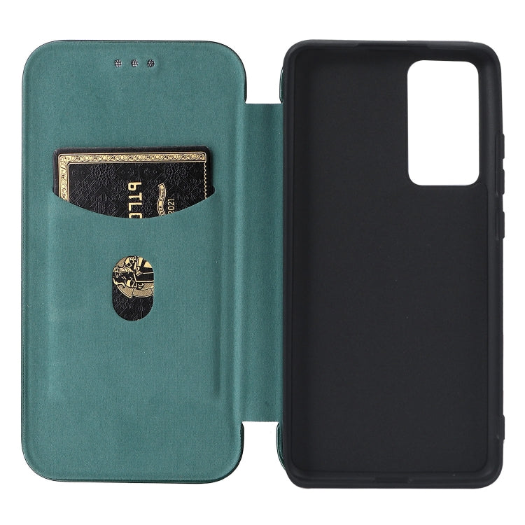 For Xiaomi 12 Pro Carbon Fiber Texture Horizontal Flip PU Phone Case