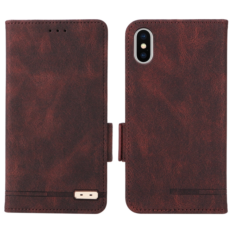 For iPhone X / XS Magnetic Clasp Leather Phone Case