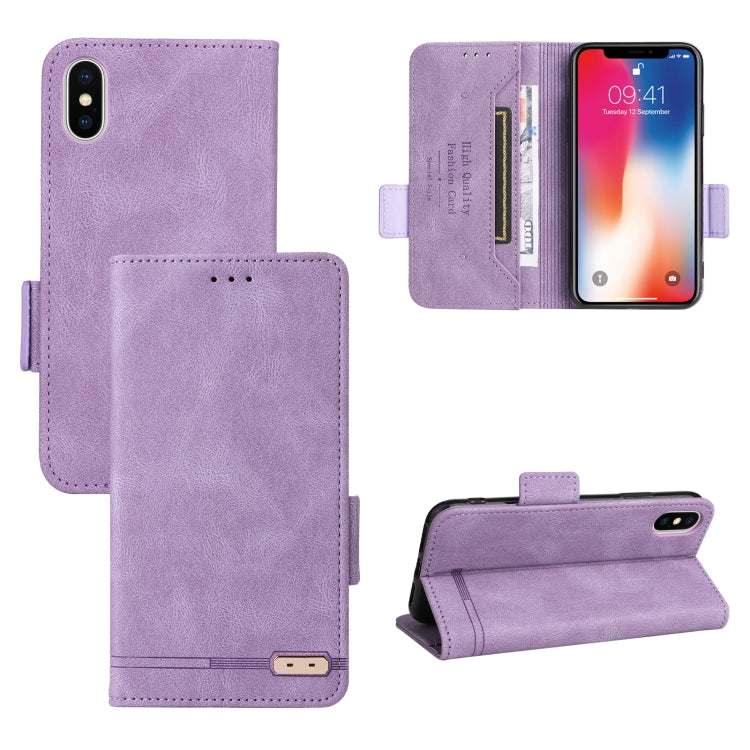 For iPhone X / XS Magnetic Clasp Leather Phone Case