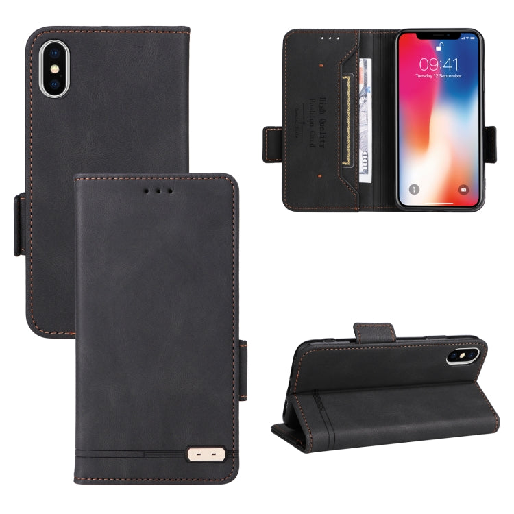 For iPhone X / XS Magnetic Clasp Leather Phone Case