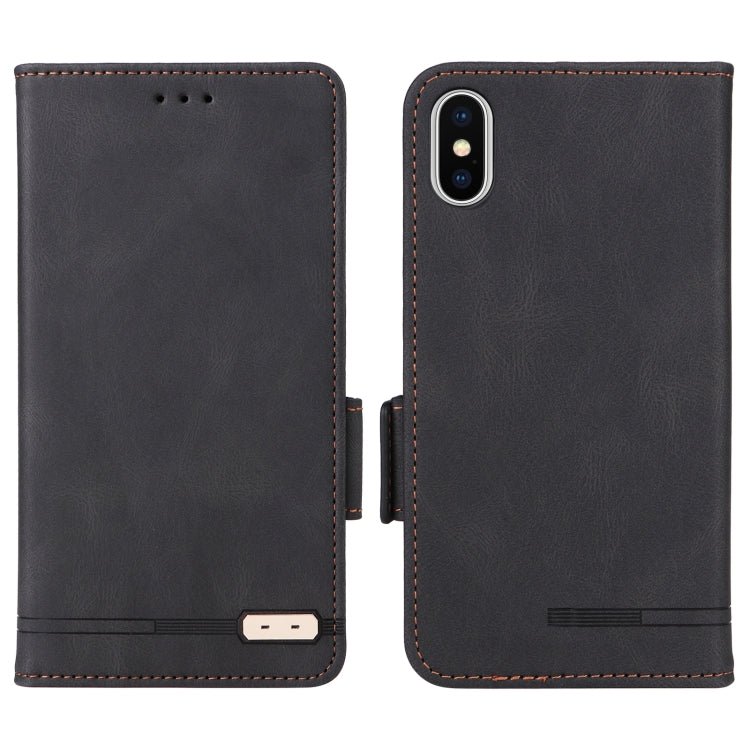 For iPhone X / XS Magnetic Clasp Leather Phone Case