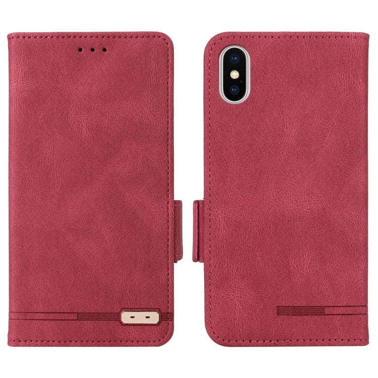 For iPhone X / XS Magnetic Clasp Leather Phone Case