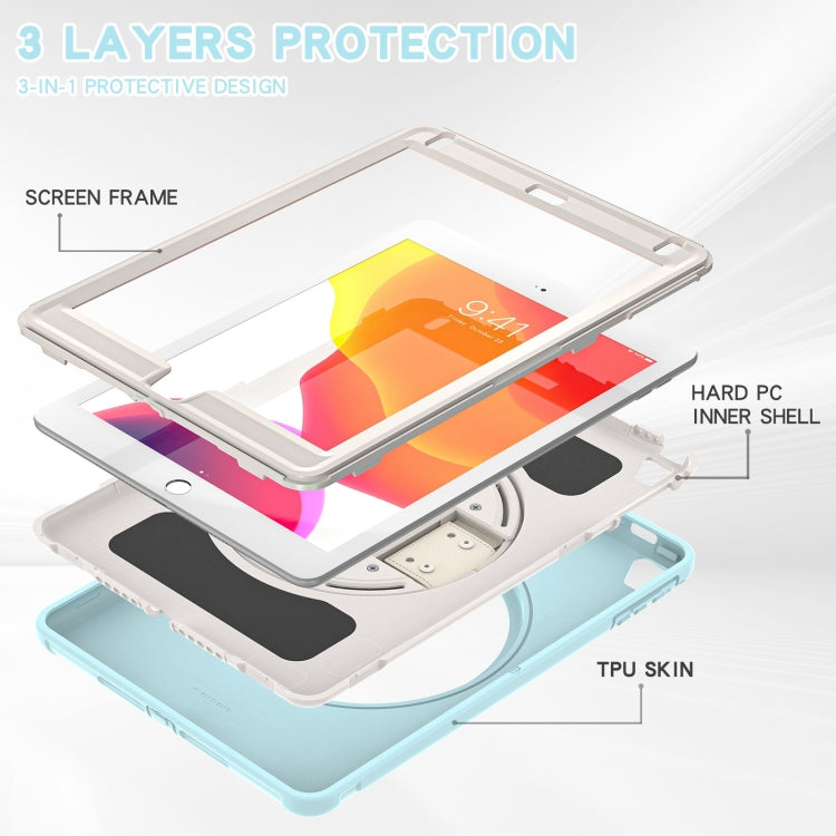 360 Degree Rotation PC + TPU Tablet Case For iPad 9.7 2018 / 2017