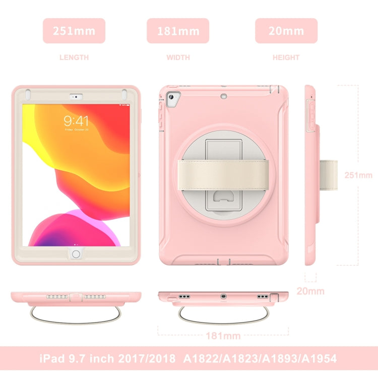 360 Degree Rotation PC + TPU Tablet Case For iPad 9.7 2018 / 2017