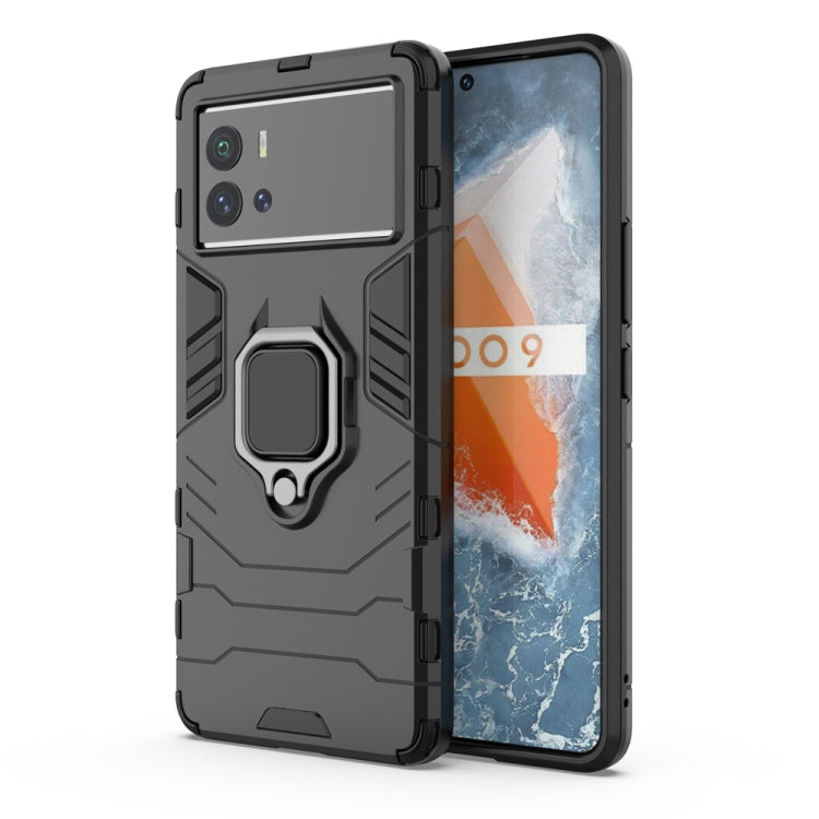 For vivo iQOO 9 5G Shockproof PC + TPU Protective Phone Case with Magnetic Ring Holder