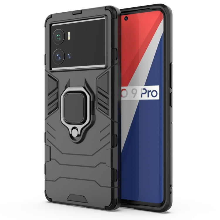 For vivo iQOO 9 Pro 5G Shockproof PC + TPU Protective Phone Case with Magnetic Ring Holder