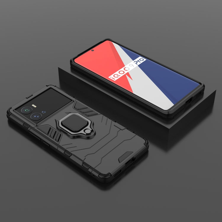 For vivo iQOO 9 Pro 5G Shockproof PC + TPU Protective Phone Case with Magnetic Ring Holder