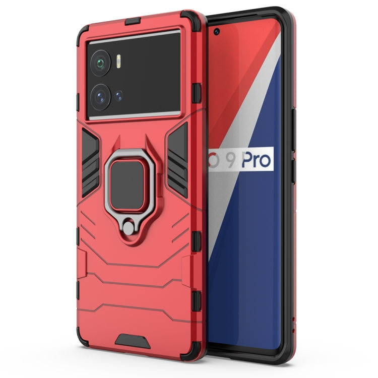 For vivo iQOO 9 Pro 5G Shockproof PC + TPU Protective Phone Case with Magnetic Ring Holder