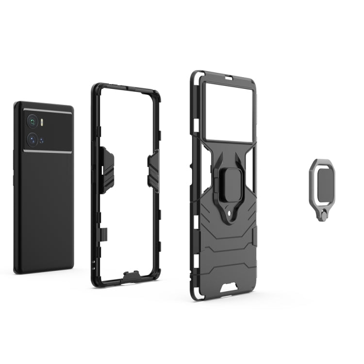 For vivo iQOO 9 Pro 5G Shockproof PC + TPU Protective Phone Case with Magnetic Ring Holder