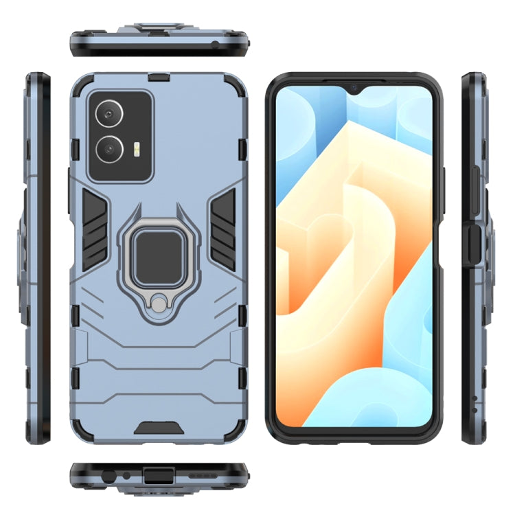 For vivo iQOO U5 5G Shockproof PC + TPU Protective Phone Case with Magnetic Ring Holder