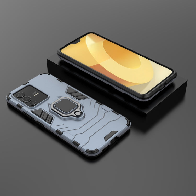 For vivo S12 Shockproof PC + TPU Protective Phone Case with Magnetic Ring Holder