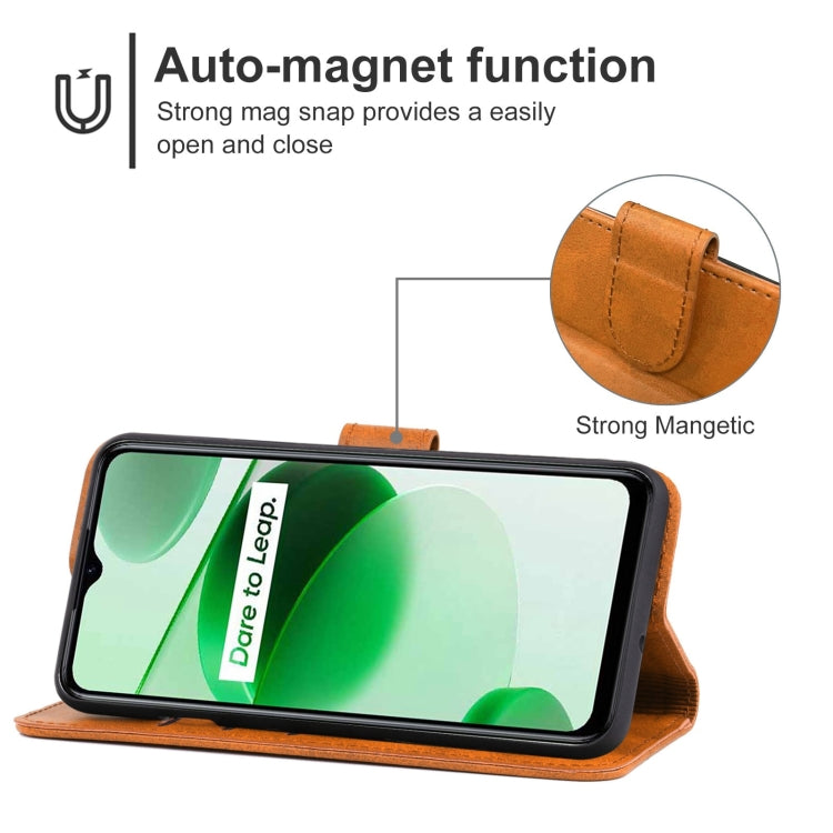 Leather Phone Case For OPPO Realme C35