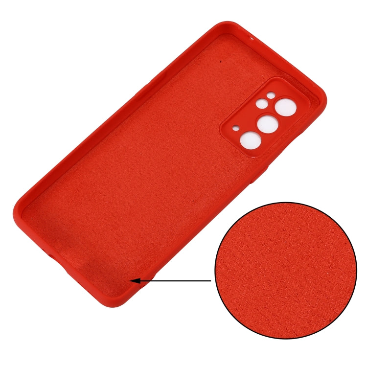 For OnePlus 9RT 5G Pure Color Liquid Silicone Phone Case