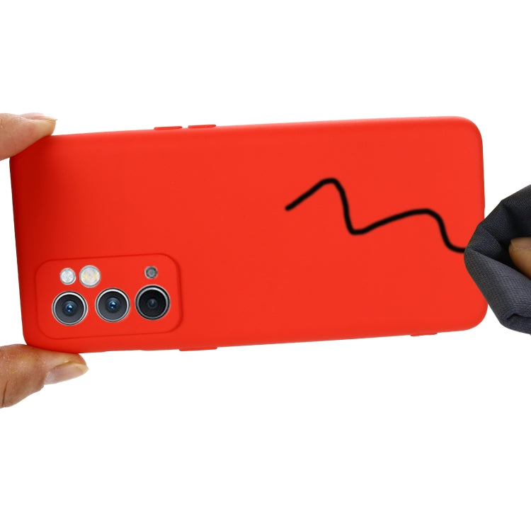 For OnePlus 9RT 5G Pure Color Liquid Silicone Phone Case