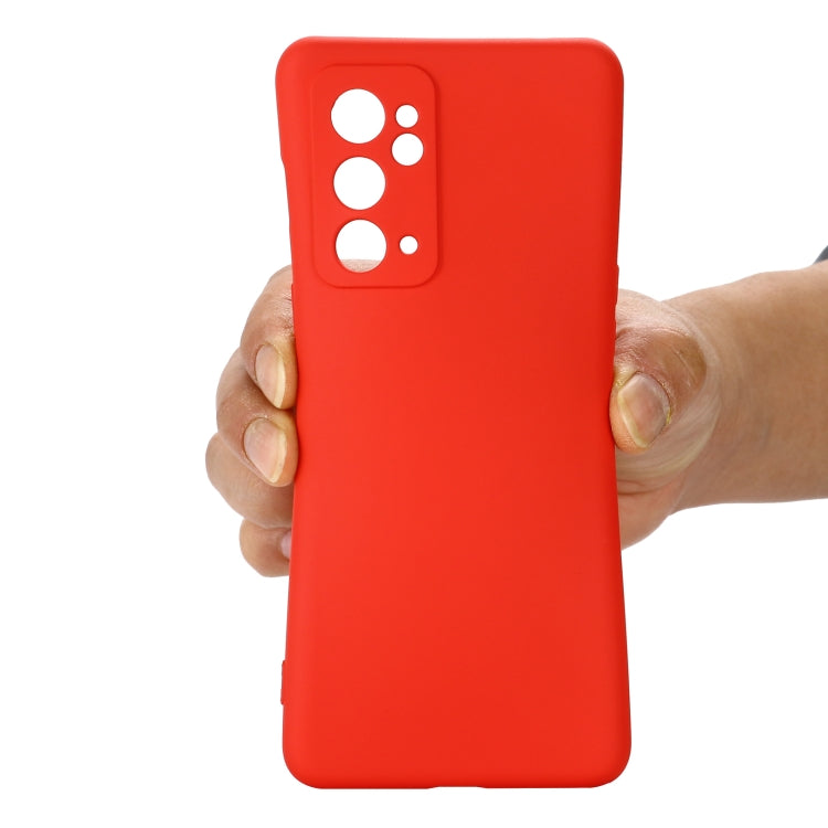 For OnePlus 9RT 5G Pure Color Liquid Silicone Phone Case