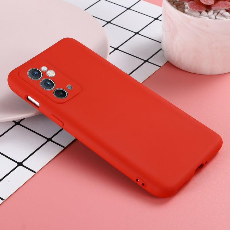 For OnePlus 9RT 5G Pure Color Liquid Silicone Phone Case