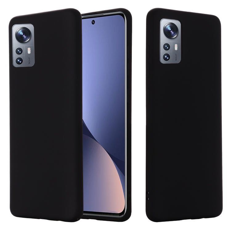 For Xiaomi 12 / 12X Pure Color Liquid Silicone Phone Case