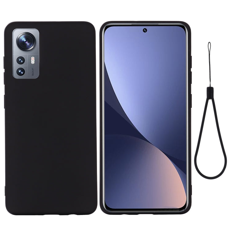 For Xiaomi 12 / 12X Pure Color Liquid Silicone Phone Case