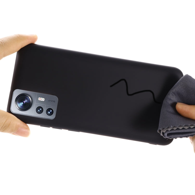 For Xiaomi 12 / 12X Pure Color Liquid Silicone Phone Case