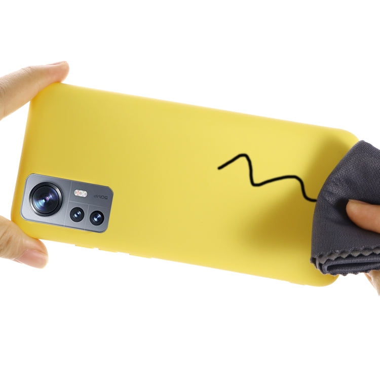 For Xiaomi 12 / 12X Pure Color Liquid Silicone Phone Case