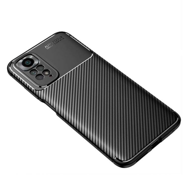 For Xiaomi Redmi Note 11 Overseas Version Carbon Fiber Texture Shockproof TPU Phone Case