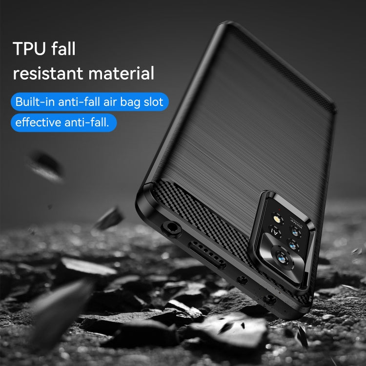 For Xiaomi Redmi Note 11 Pro Overseas Version Brushed Texture Carbon Fiber TPU Phone Case