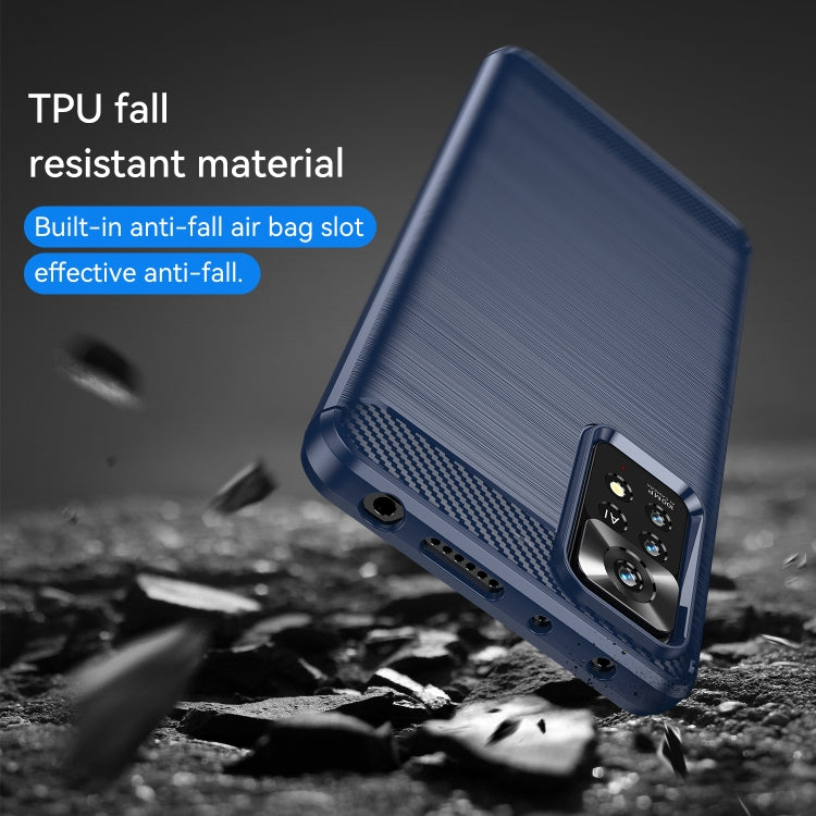 For Xiaomi Redmi Note 11 Pro Overseas Version Brushed Texture Carbon Fiber TPU Phone Case