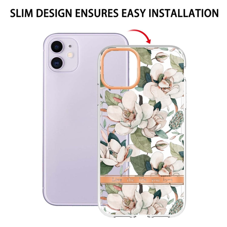 For iPhone 11 Flowers and Plants Series IMD TPU Phone Case