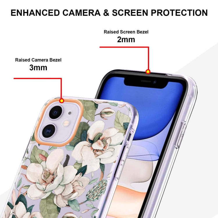 For iPhone 11 Flowers and Plants Series IMD TPU Phone Case