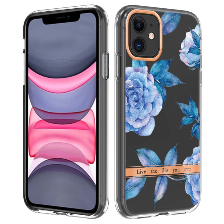 For iPhone 11 Flowers and Plants Series IMD TPU Phone Case