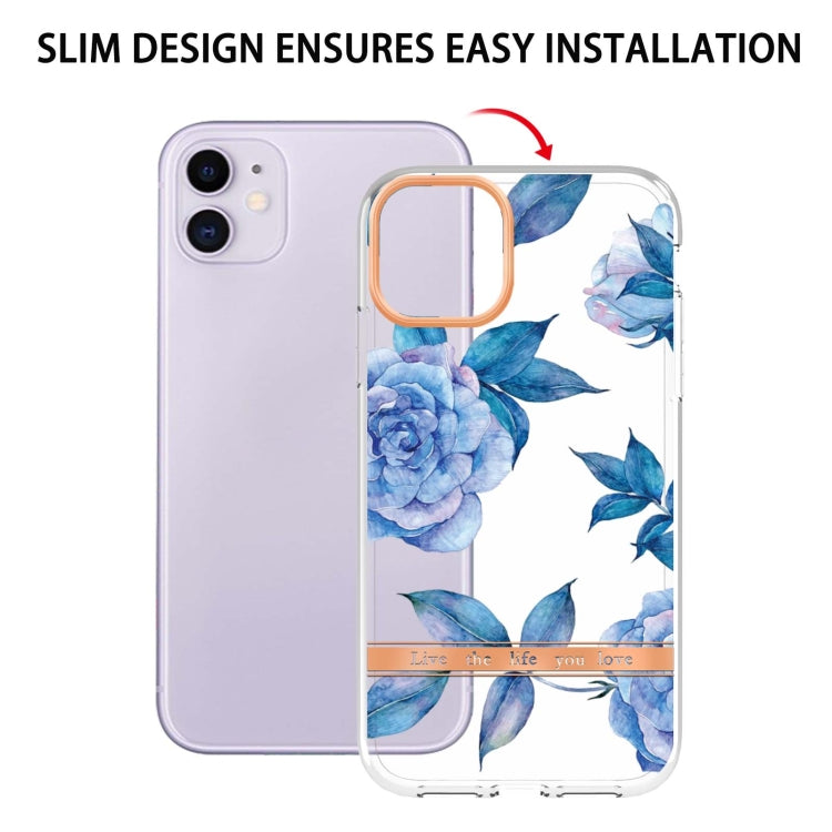 For iPhone 11 Flowers and Plants Series IMD TPU Phone Case