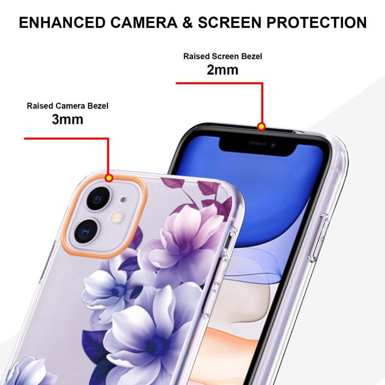 For iPhone 11 Flowers and Plants Series IMD TPU Phone Case