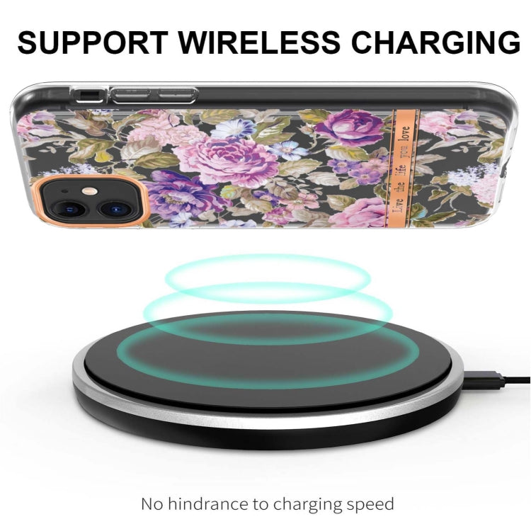 For iPhone 11 Flowers and Plants Series IMD TPU Phone Case