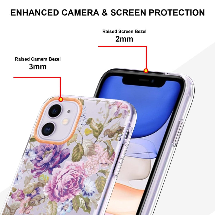 For iPhone 11 Flowers and Plants Series IMD TPU Phone Case