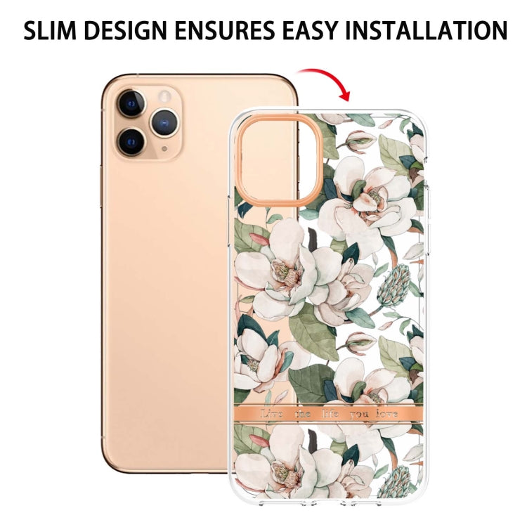 For iPhone 11 Pro Max Flowers and Plants Series IMD TPU Phone Case
