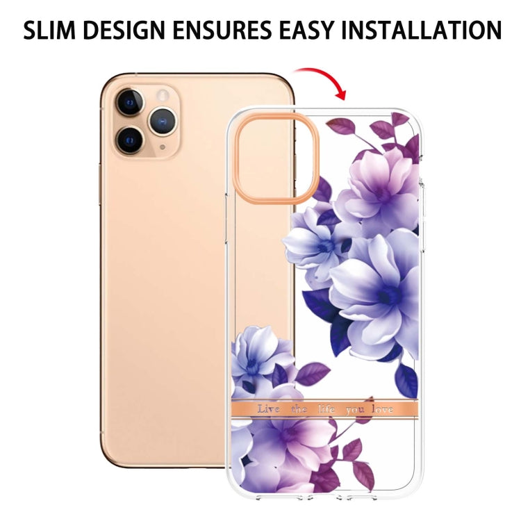 For iPhone 11 Pro Max Flowers and Plants Series IMD TPU Phone Case
