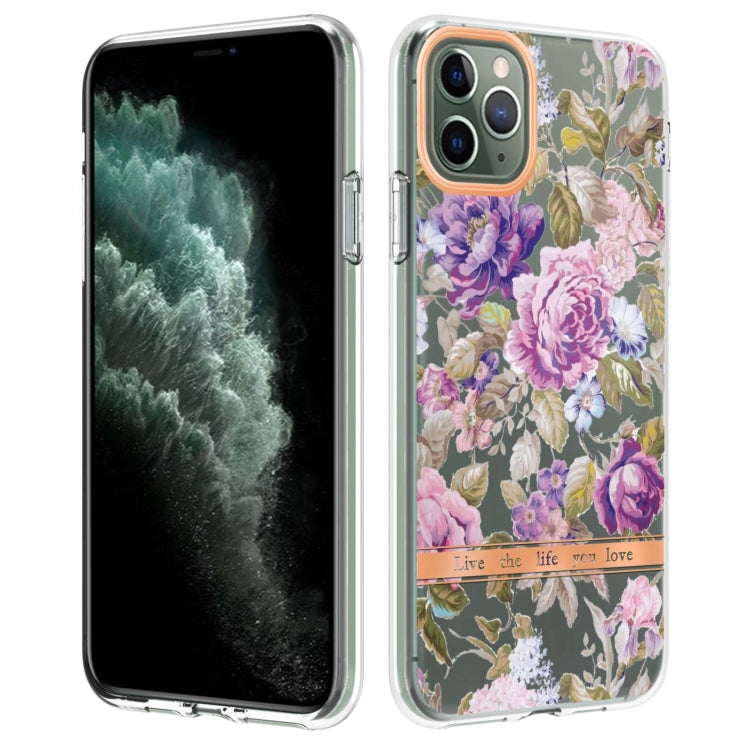 For iPhone 11 Pro Max Flowers and Plants Series IMD TPU Phone Case