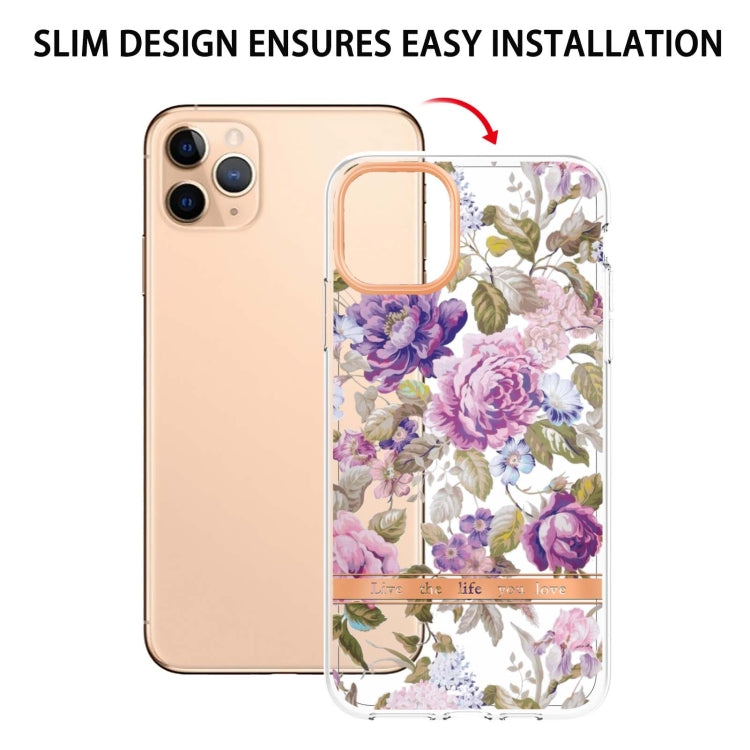 For iPhone 11 Pro Max Flowers and Plants Series IMD TPU Phone Case
