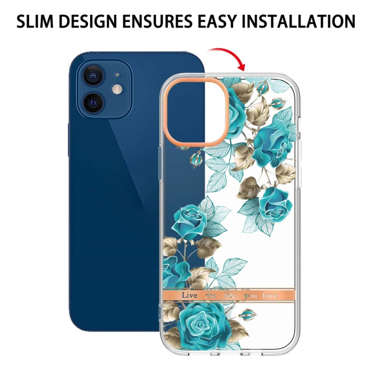 For iPhone 12 / 12 Pro Flowers and Plants Series IMD TPU Phone Case