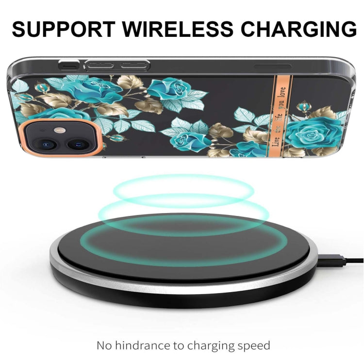 For iPhone 12 / 12 Pro Flowers and Plants Series IMD TPU Phone Case