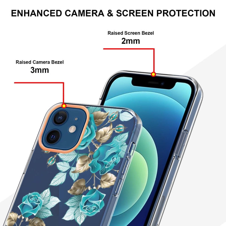 For iPhone 12 / 12 Pro Flowers and Plants Series IMD TPU Phone Case