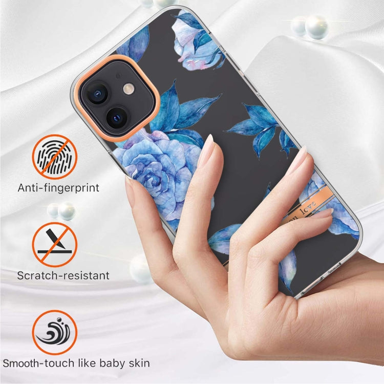 For iPhone 12 / 12 Pro Flowers and Plants Series IMD TPU Phone Case