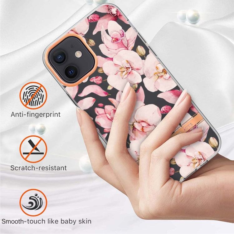For iPhone 12 / 12 Pro Flowers and Plants Series IMD TPU Phone Case
