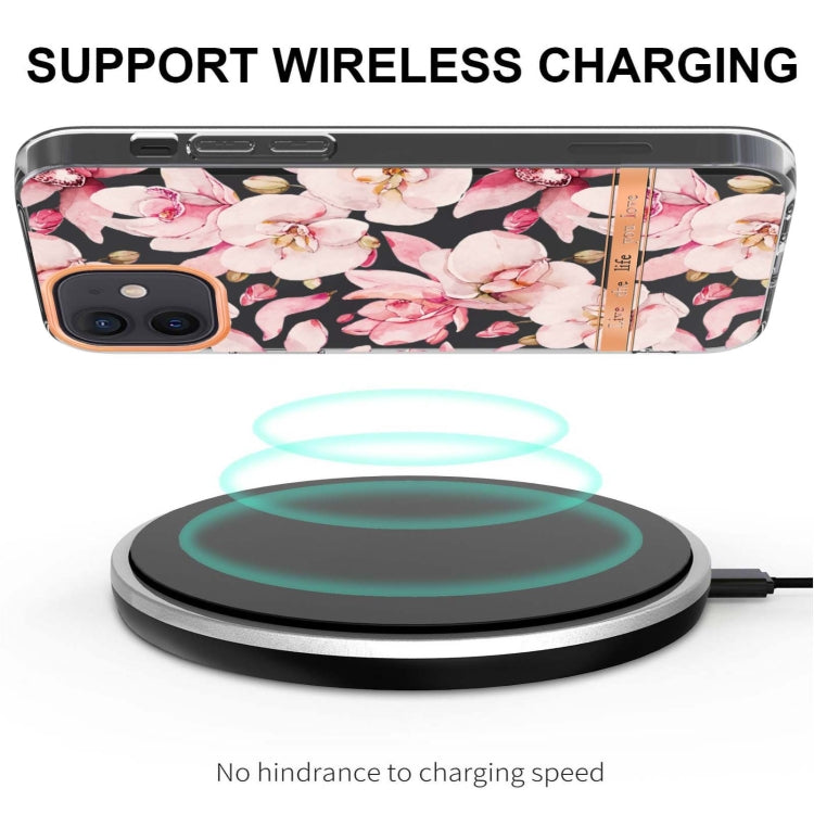 For iPhone 12 / 12 Pro Flowers and Plants Series IMD TPU Phone Case