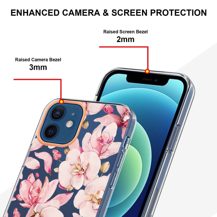 For iPhone 12 / 12 Pro Flowers and Plants Series IMD TPU Phone Case