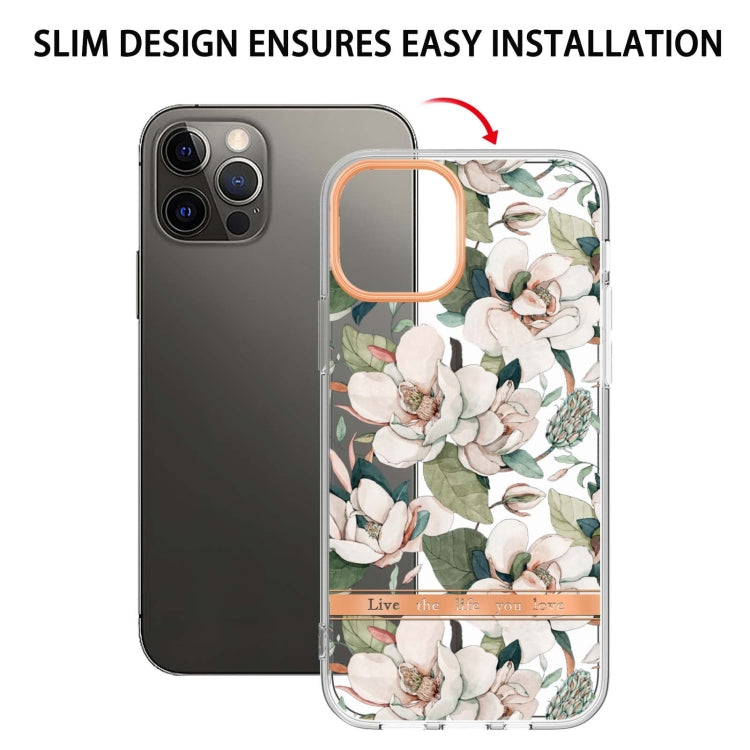 For iPhone 12 Pro Max Flowers and Plants Series IMD TPU Phone Case