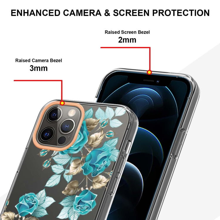 For iPhone 12 Pro Max Flowers and Plants Series IMD TPU Phone Case